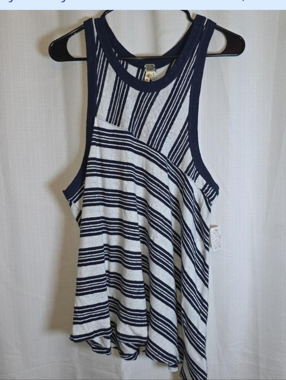 NWT Free People Striped Navy & White Sleeveless Tank Top - Women